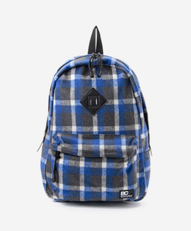 Shaggy Check Backpack Blue